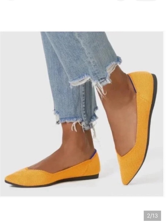 Rothy's Shoes - Rothy's Marigold Yellow The Point Pointy Toe Ballet Flat Size 7.5